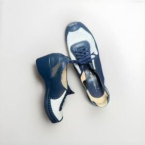 Re-Mix Vintage Shoes Navy & White Spectator Size 8